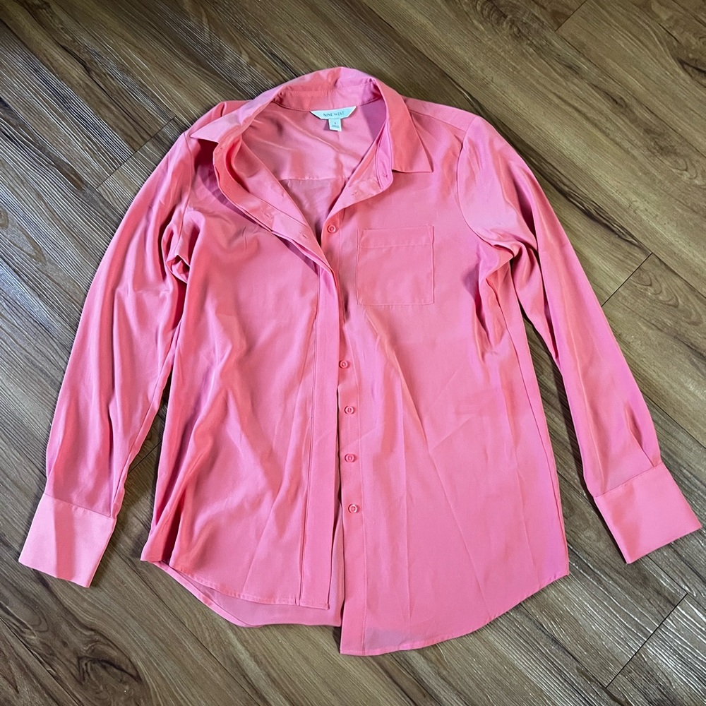 Nine West Women's Coral Button Down Shirt